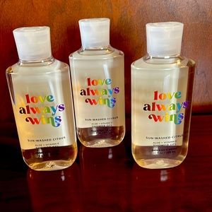 🌸NWT B&BW Love Always Wins Shower Gel Trio